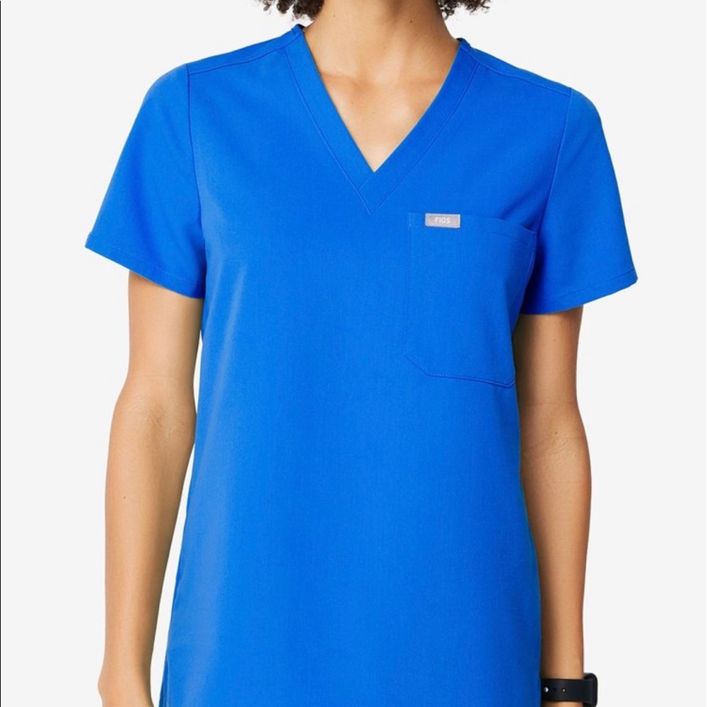 Figs royal blue Catarina top Zamora jogger